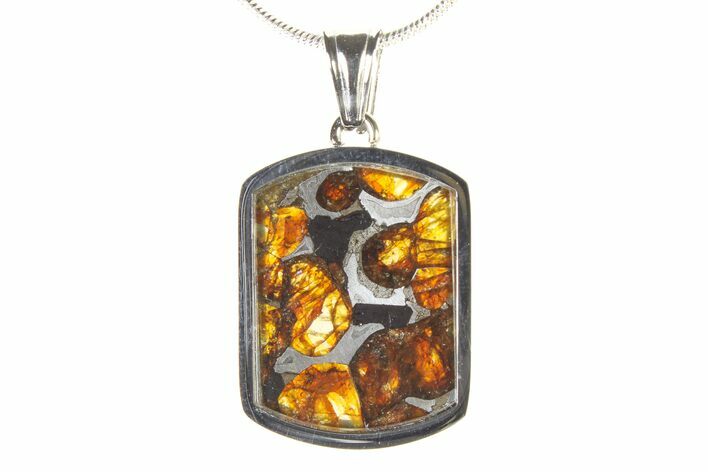 Sericho Pallasite Dog Tag Meteorite Pendant - Kenya #336105